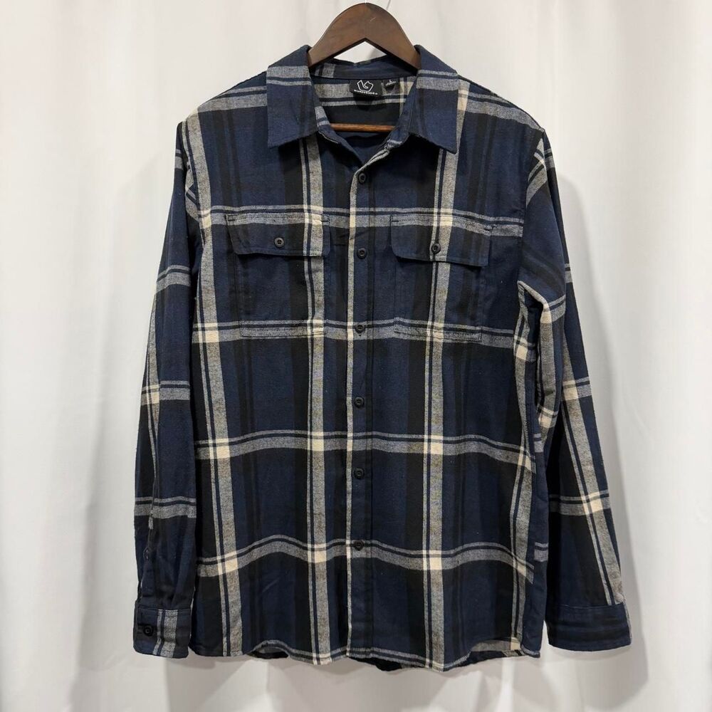 Burnside Men's Blue and Navy Shirt